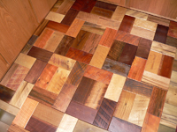 Barnwood Bricks Mixed Hardwoods Kitchen Floor