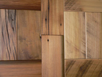 Barnwood Bricks 10 by 10 end grain reclaimed oak flooring wood tiles