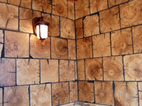 Barnwood Bricks end grain wall white oak